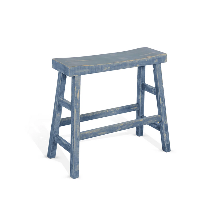 Purity Craft Ocean Blue 30'H Bench, Wood Seat Ocean Blue