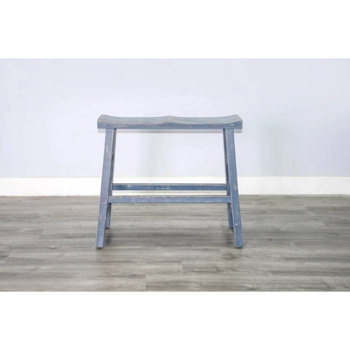 Purity Craft Ocean Blue 30'H Bench, Wood Seat Ocean Blue