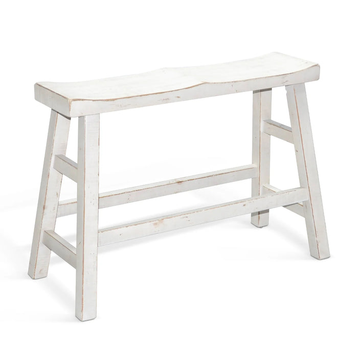 Purity Craft White Sand Counter Bench, Wood Seat White Sand