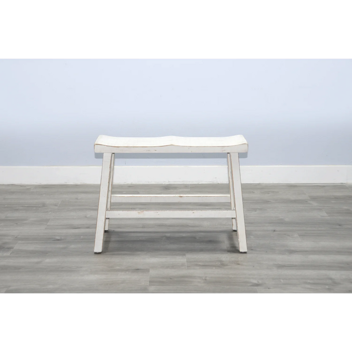 Purity Craft White Sand Counter Bench, Wood Seat White Sand