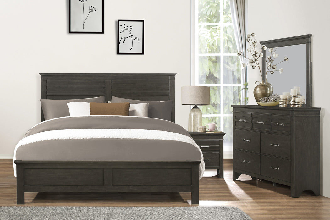 Blaire Farm Charcoal Gray Queen Panel Bed