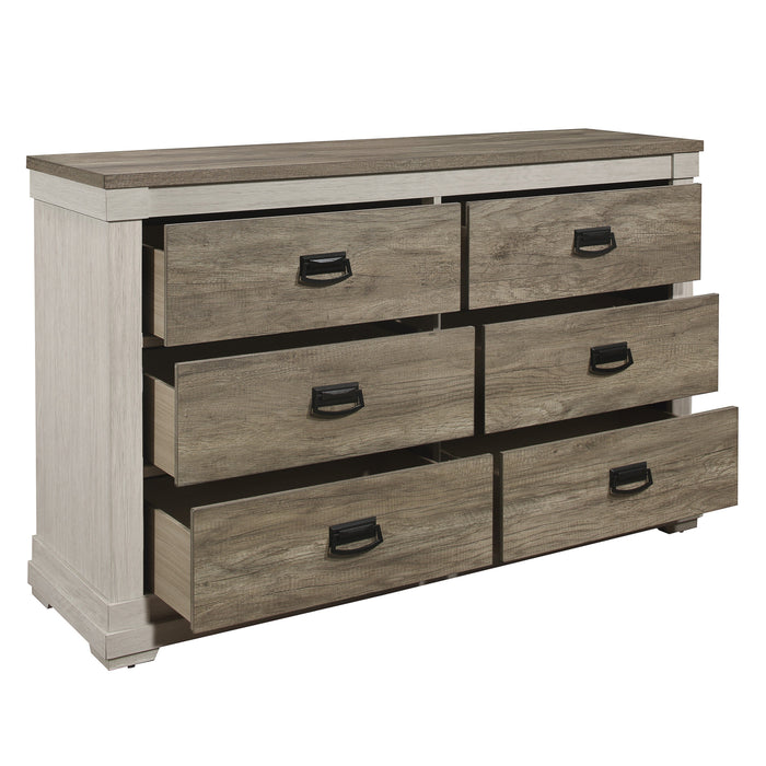 Arcadia White/Weathered Gray Dresser