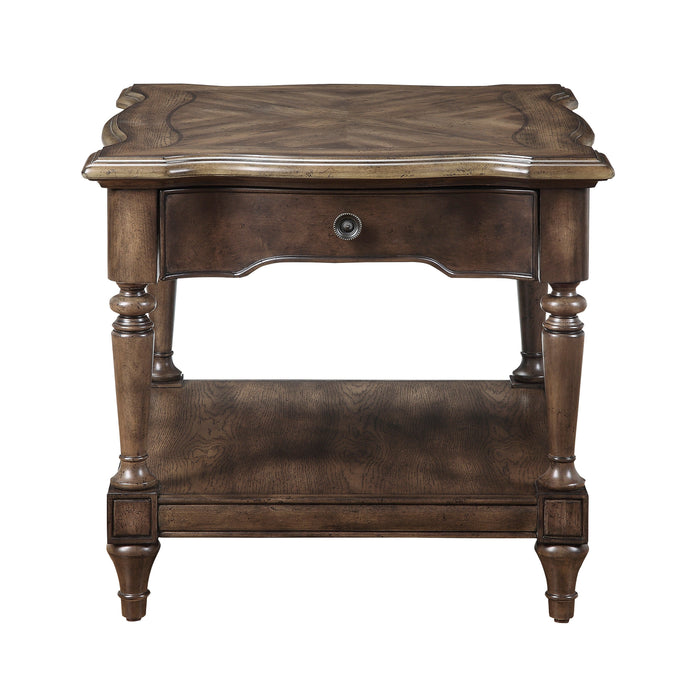 Heath Court Brown Oak End Table