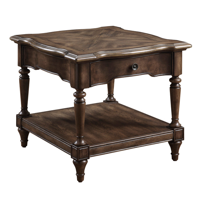 Heath Court Brown Oak End Table