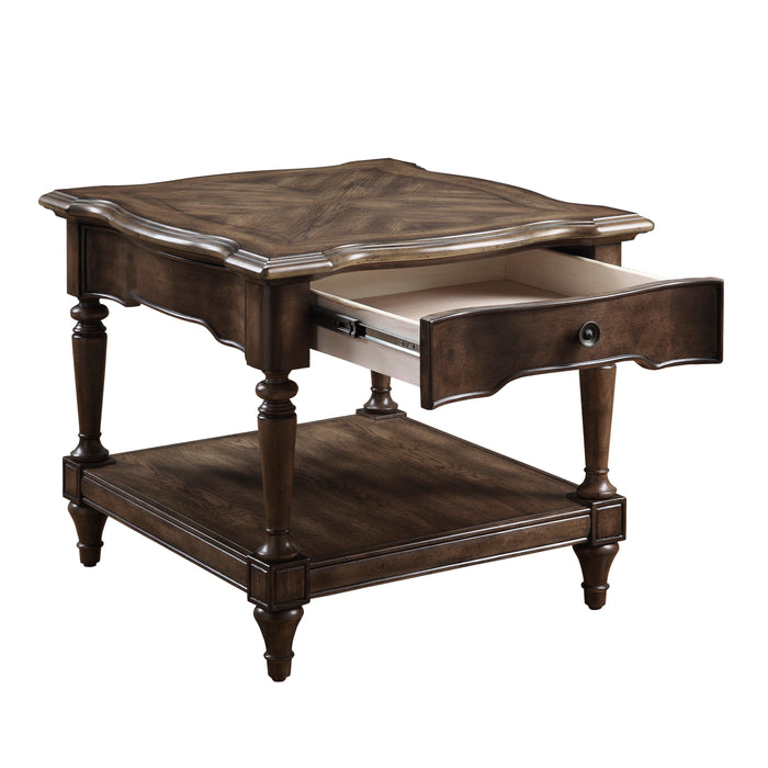 Heath Court Brown Oak End Table