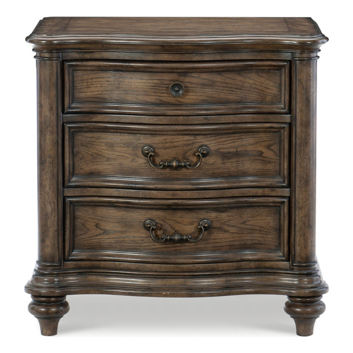 Heath Court Brown Oak Nightstand