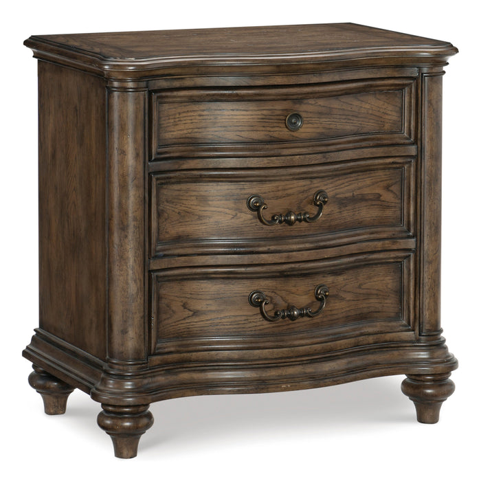 Heath Court Brown Oak Nightstand