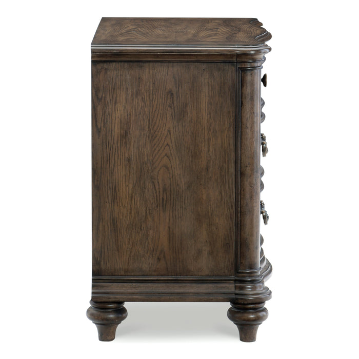 Heath Court Brown Oak Nightstand