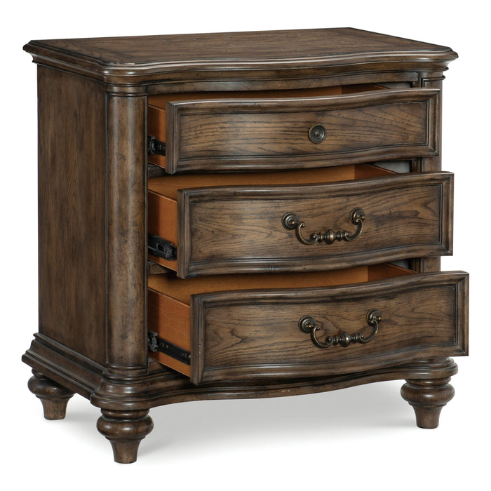 Heath Court Brown Oak Nightstand