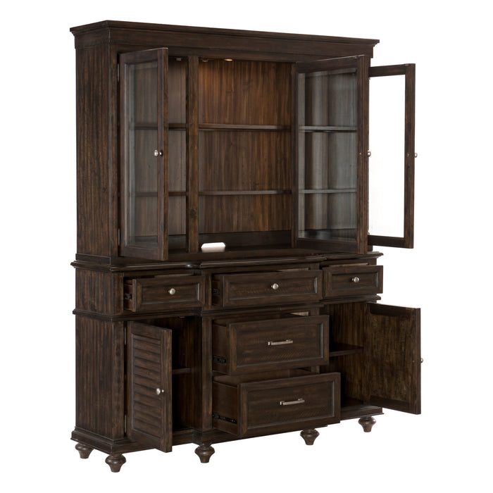 Cardano Driftwood Charcoal Buffet & Hutch