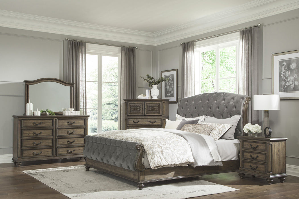 Rachelle Weathered Pecan King Bed