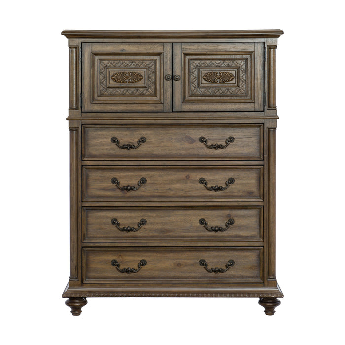 Rachelle Weathered Pecan Bedroom Set