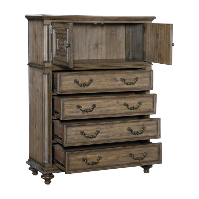 Rachelle Weathered Pecan Bedroom Set