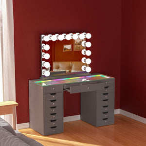 Promotion! VANITII Lisa Vanity Set with Marilyn Vanity Mirror