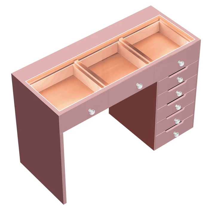 VANITII Diana Vanity Desk - 8 Storage Drawers