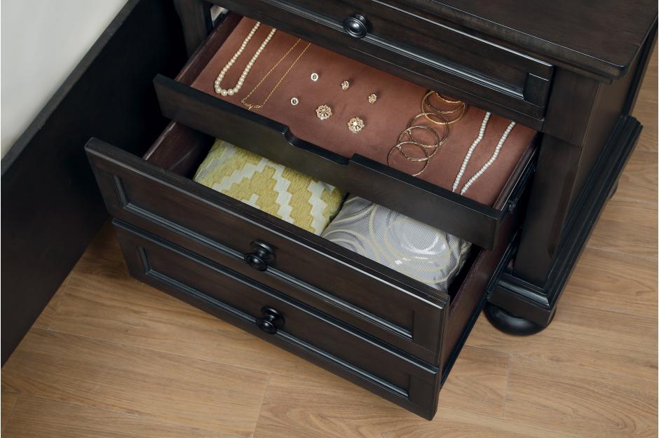 Begonia Grayish Brown Nightstand