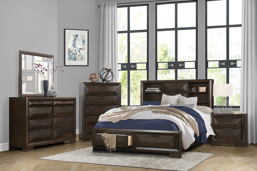 Chesky King Bookcase Storage Platform Bed