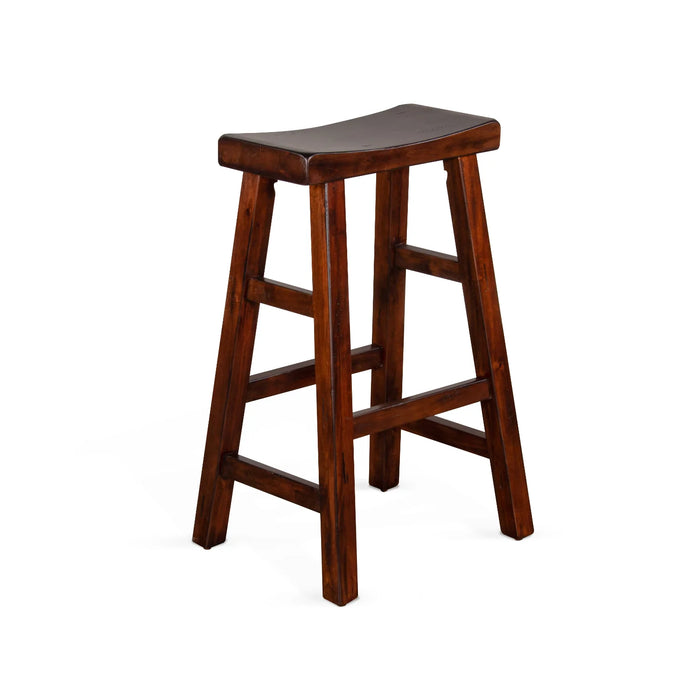 Purity Craft Bar Saddle Seat Stool, Wood Seat Dark Chocolate