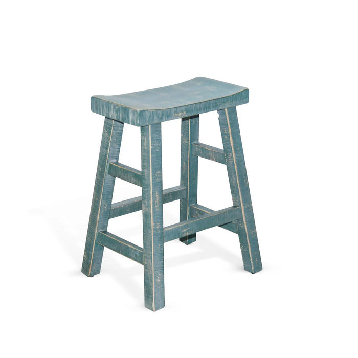 Purity Craft Sea Grass Counter Saddle Seat Stool, Wood Seat Sea Grass