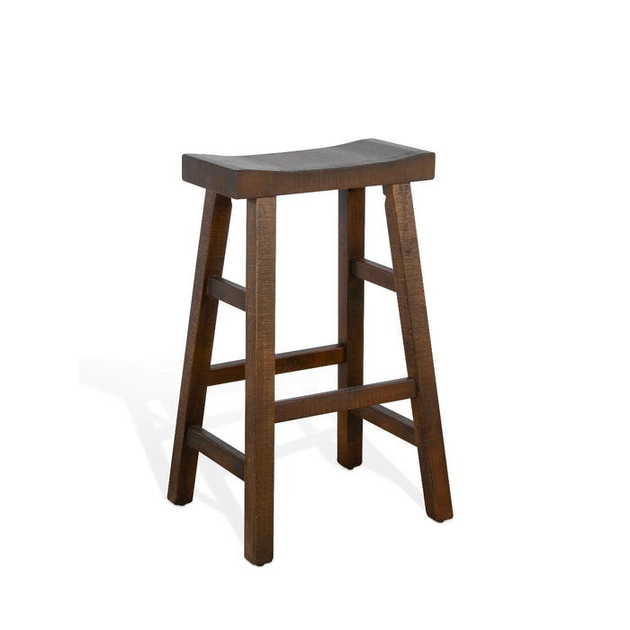 Purity Craft Bar Saddle Seat Stool, Wood Seat Tobacco Leaf