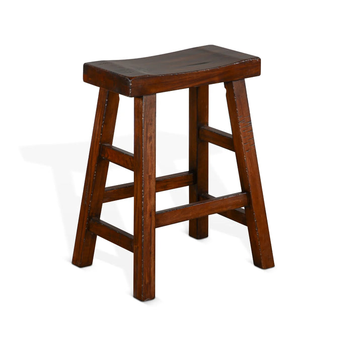 Purity Craft Counter Saddle Seat Stool, Wood Seat Vintage Mocha