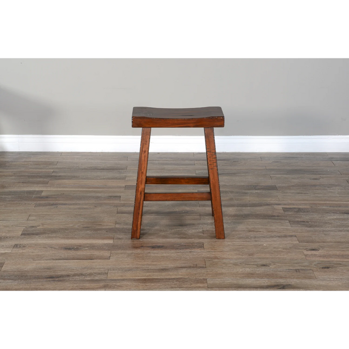 Purity Craft Counter Saddle Seat Stool, Wood Seat Vintage Mocha