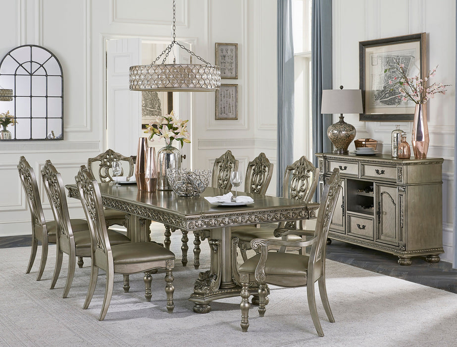 Catalonia Platinum Gold Extendable Dining Table