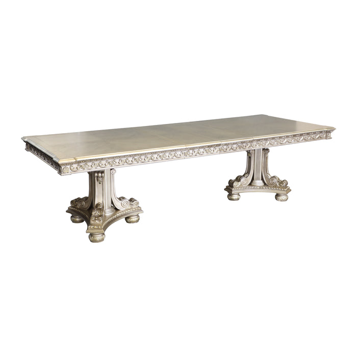 Catalonia Platinum Gold Extendable Dining Table