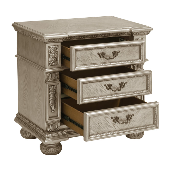 Catalonia Platinum Gold Nightstand