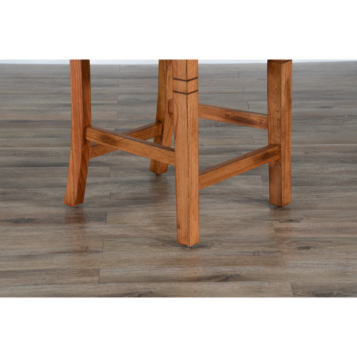 Purity Craft Double Crossback Barstool Rustic Oak