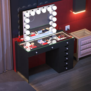 VANITII Diana Vanity Desk - 8 Storage Drawers