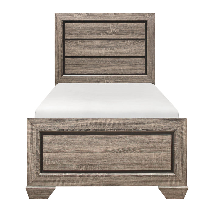 Beechnut Light Elm Twin Panel Bed