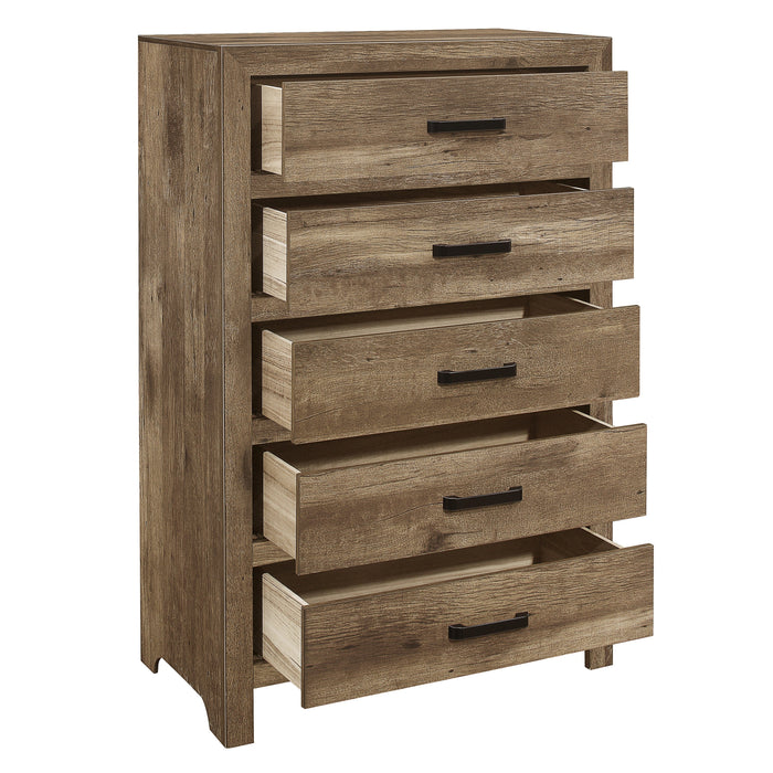 Mandan Weathered Pine Panel Youth Bedroom Set