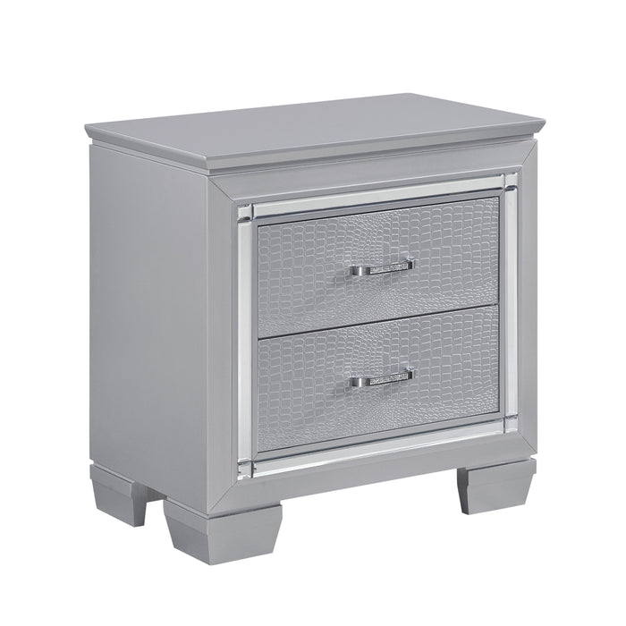 Allura Silver Nightstand