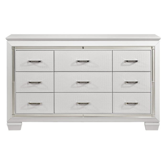 Allura White LED Upholstered Panel Youth Bedroom Set