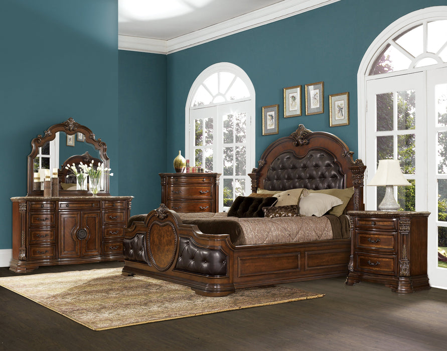 Antoinetta Cherry Queen Panel Bed