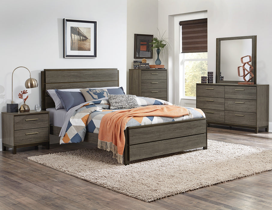 Vestavia Gray Full Panel Bed