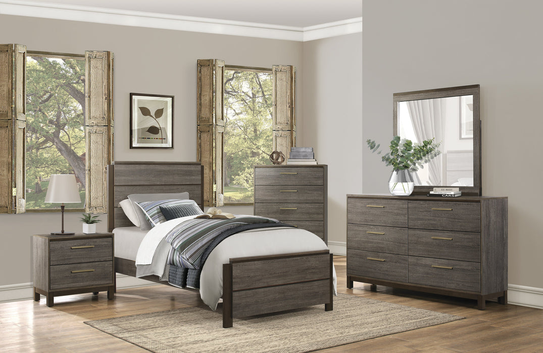 Vestavia Gray Twin Panel Bed