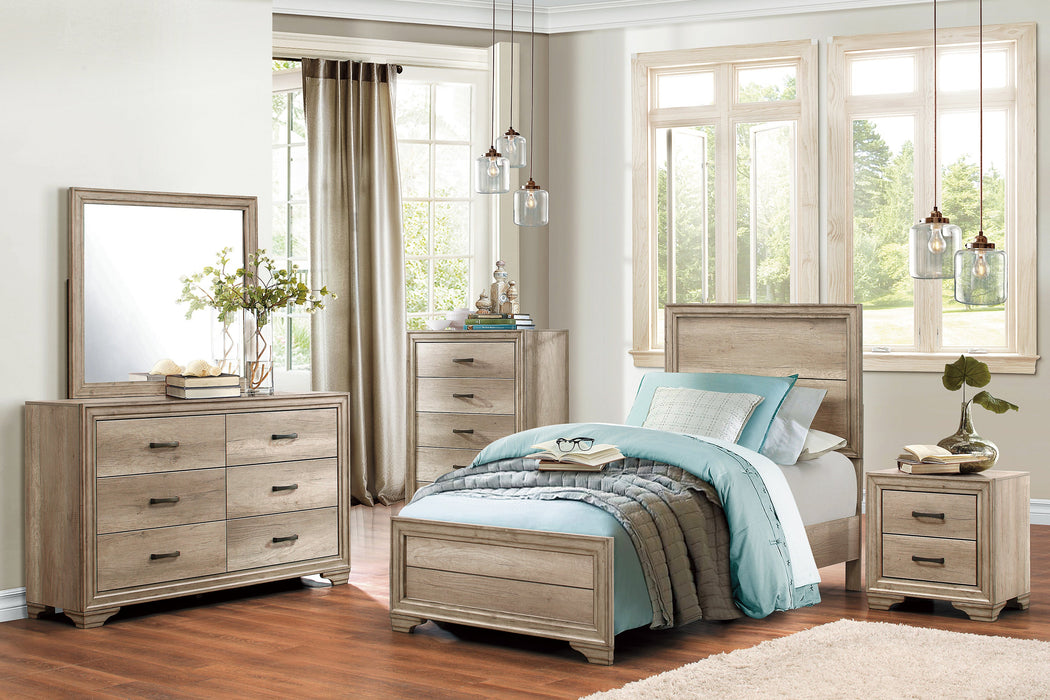 Lonan Rustic Twin Panel Bed