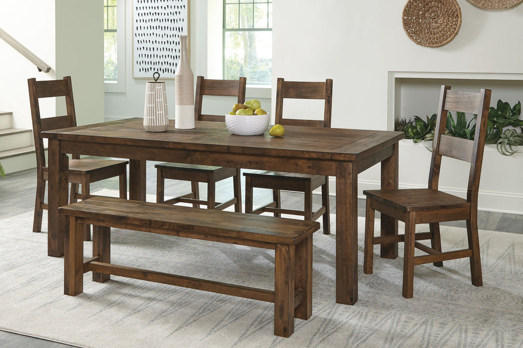 Jerrick Burnished Brown Dining Set