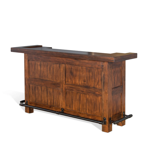 Purity Craft 78' Farmhouse Wood Home Bar Vintage Mocha