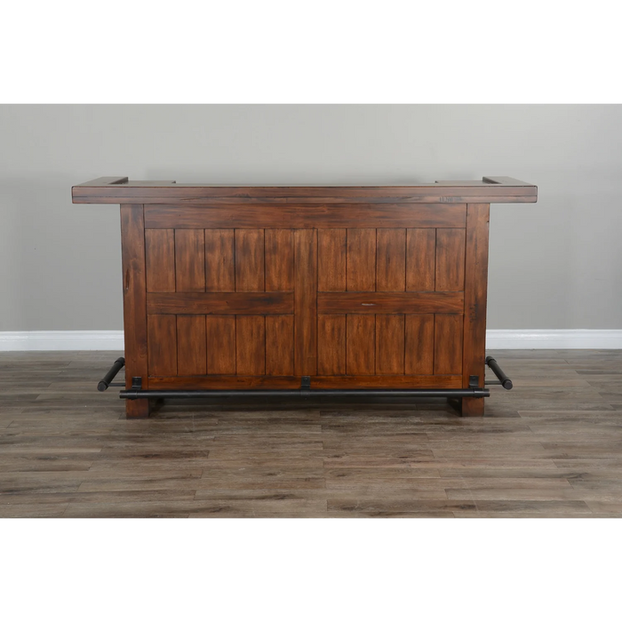 Purity Craft 78' Farmhouse Wood Home Bar Vintage Mocha