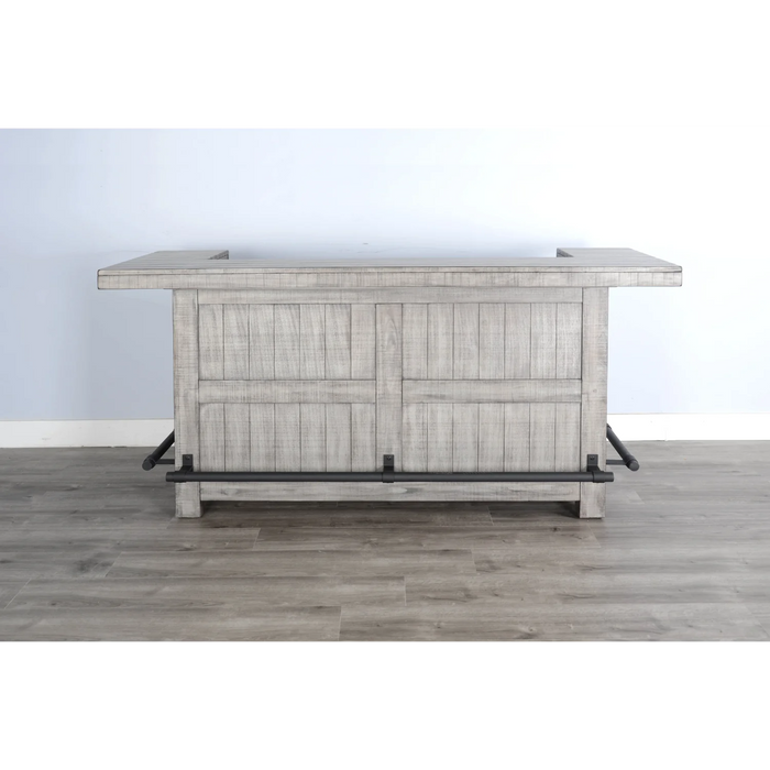 Purity Craft 80' Traditional Wood Home Bar Alpine Grey