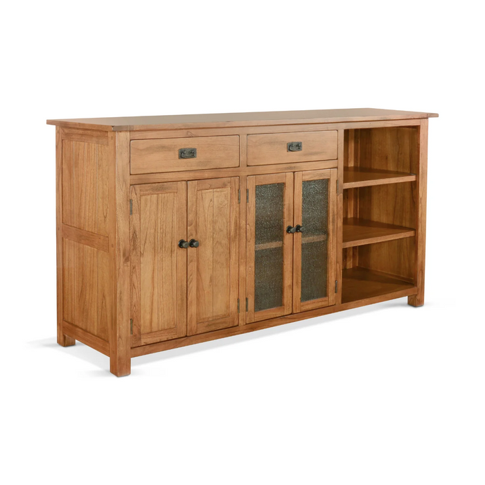 Purity Craft 80' Transitional Wood Buffet Rustic Oak