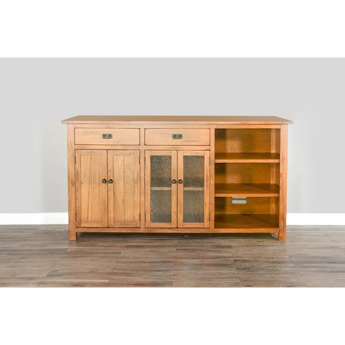 Purity Craft 80' Transitional Wood Buffet Rustic Oak