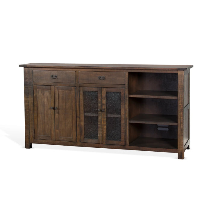 Purity Craft 80' Transitional Wood Buffet Tobacco Leaf