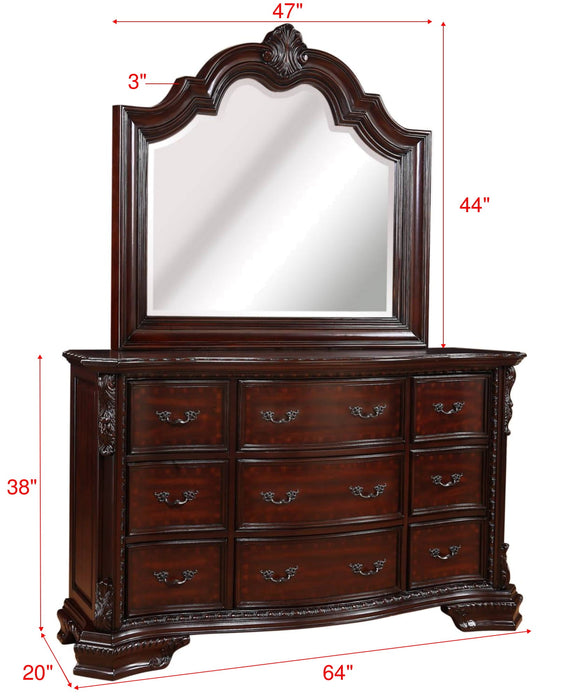 Sheffield Rich Brown Bedroom Mirror (Mirror Only)