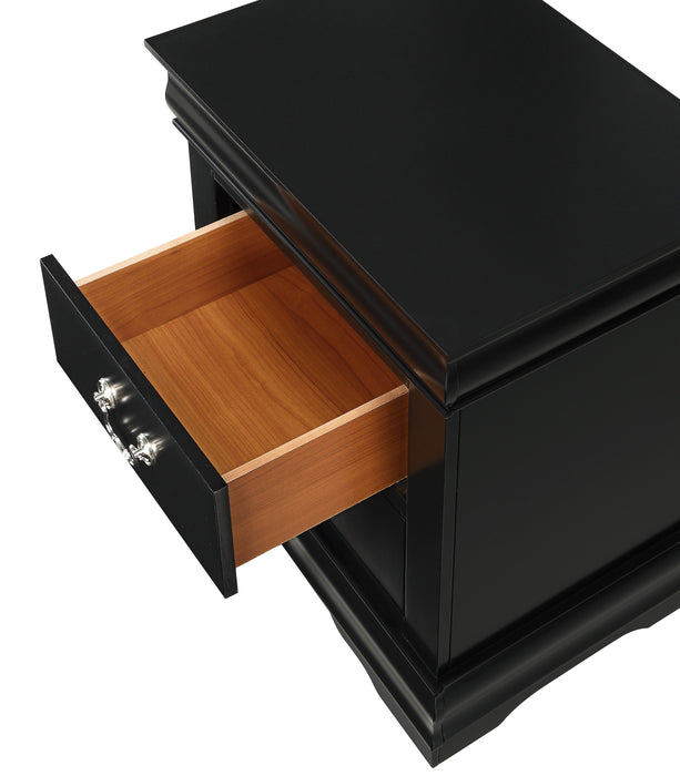 Louis Philip Black Nightstand