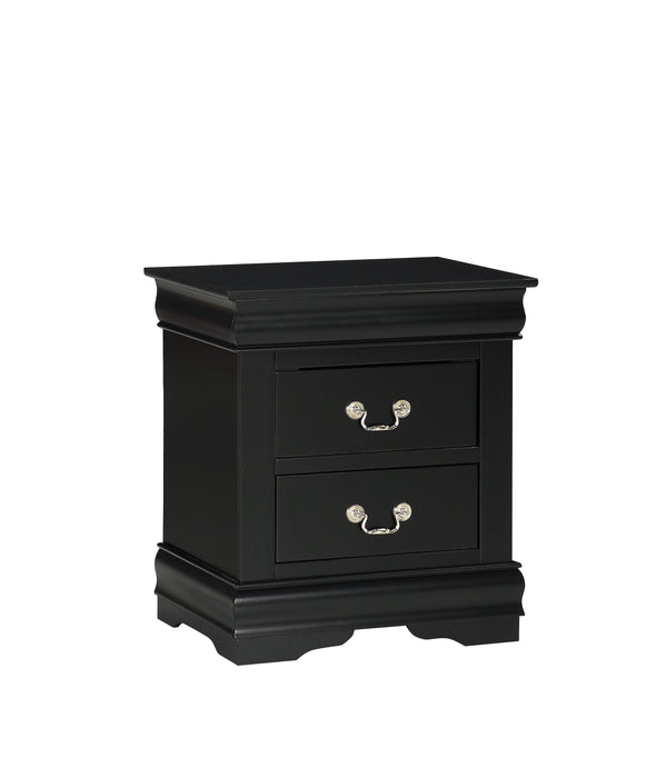 Louis Philip Black Nightstand