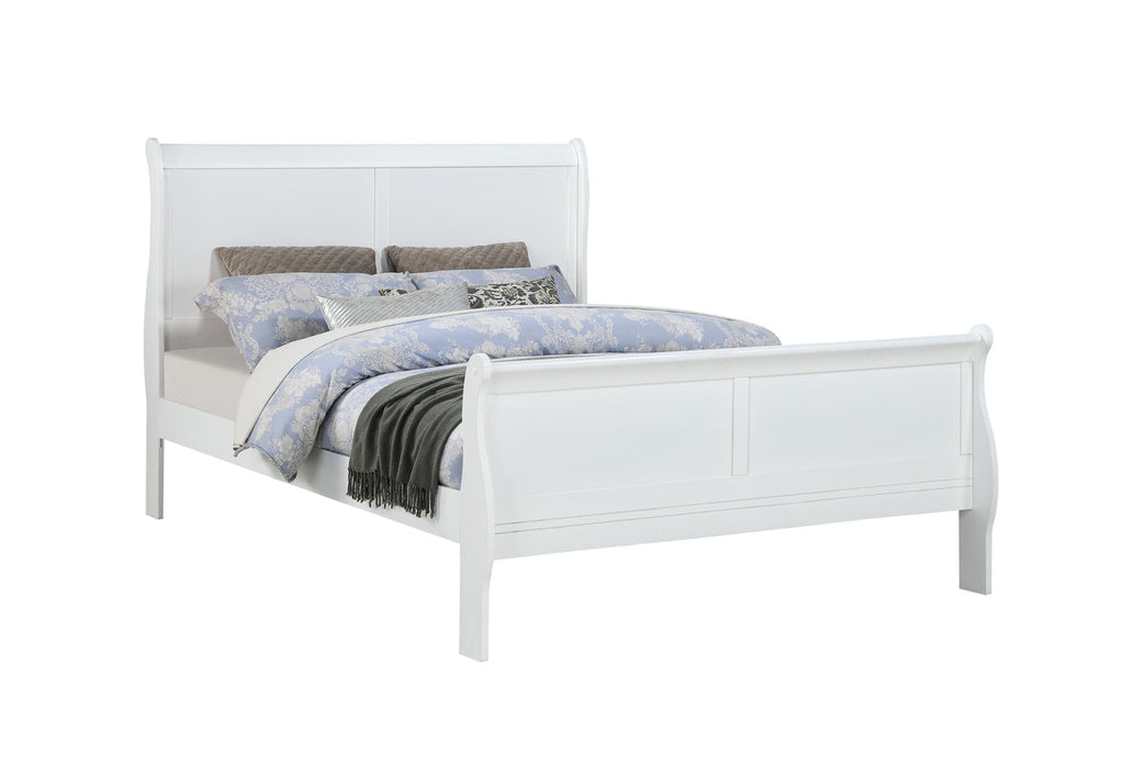 Louis Philip White Sleigh Bedroom Set B3650